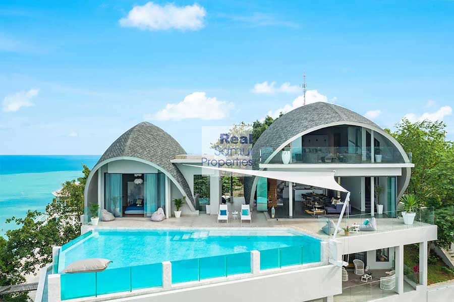 Unique Luxury 4-Bed Designer Bay View Villa, Chaweng Noi